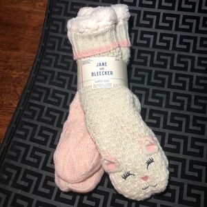 plush lined slipper socks